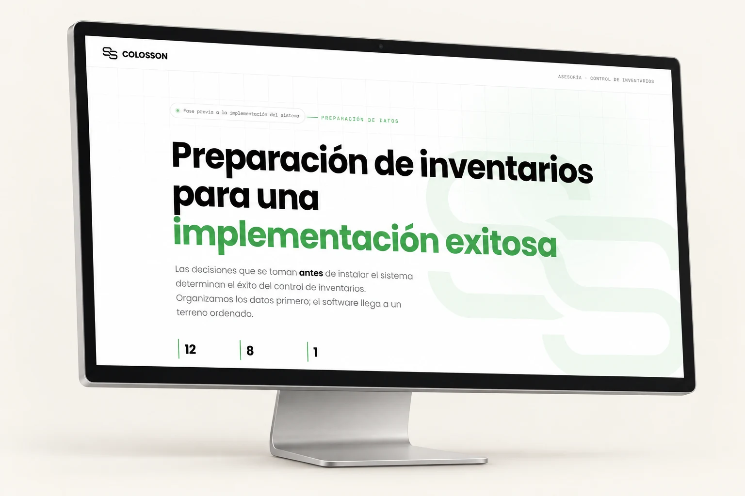 Presentación de la guía de Colosson para preparar datos de inventario
